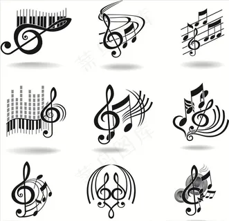 矢量音乐音符素材图片 矢量音乐音符素材图片