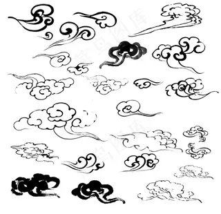 水墨祥云素材图片