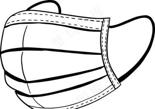 医用卫生矢量口罩卡通图片