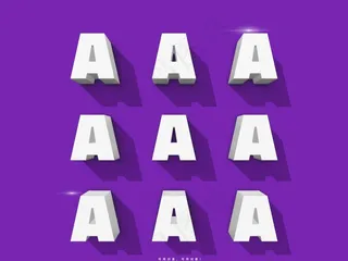 多角度立体字图片