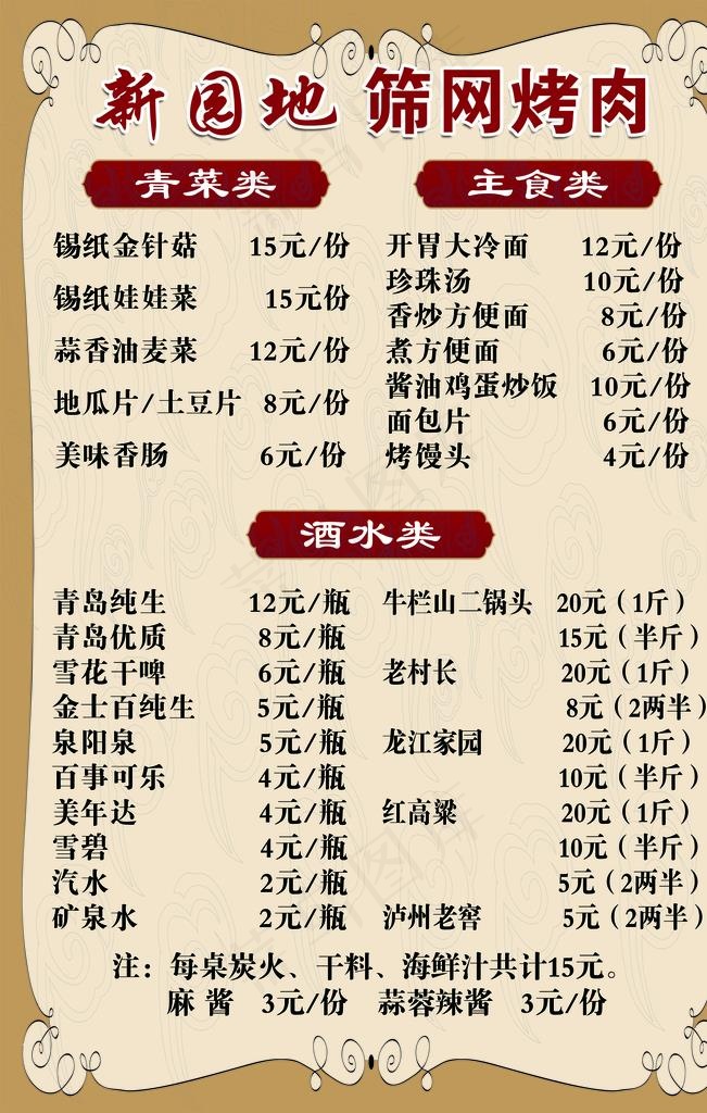 烧烤图片(2362X3543(DPI:300))psd模版下载