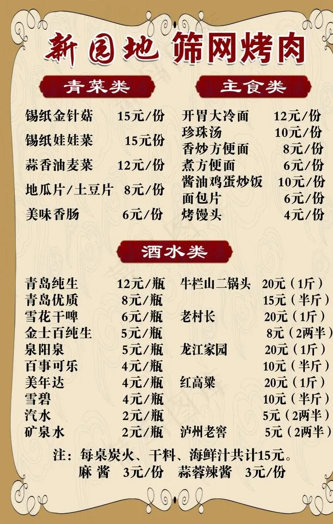 烧烤图片(2362X3543(DPI:300))psd模版下载