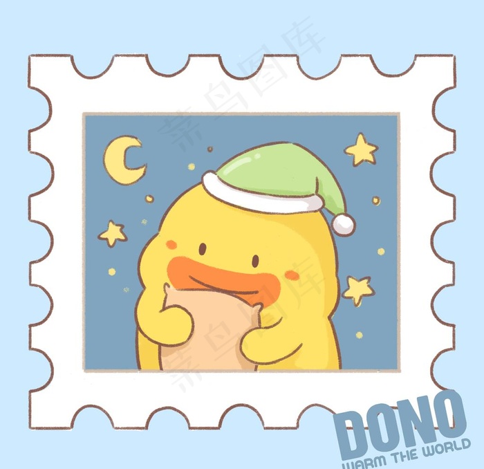 邮票鸭图片