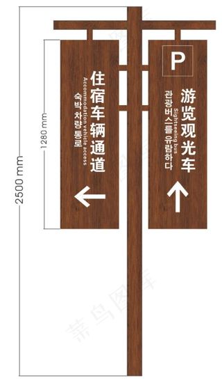 停车导视牌图片