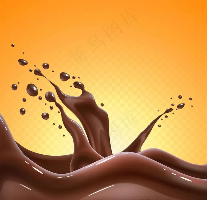 巧克力背景图片ai矢量模版下载