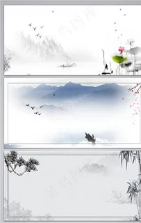 水墨山水背景图片 水墨山水背景图片