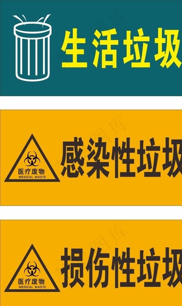 生活垃圾标志图片cdr矢量模版下载