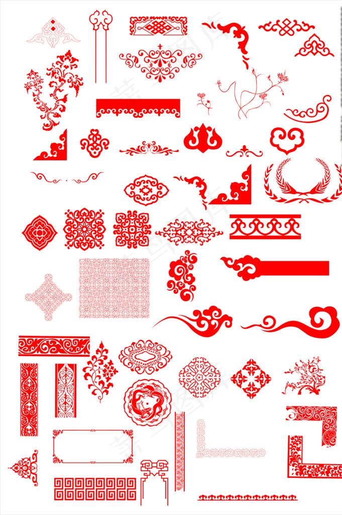 中式花窗祥云图片