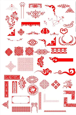 中式花窗祥云图片