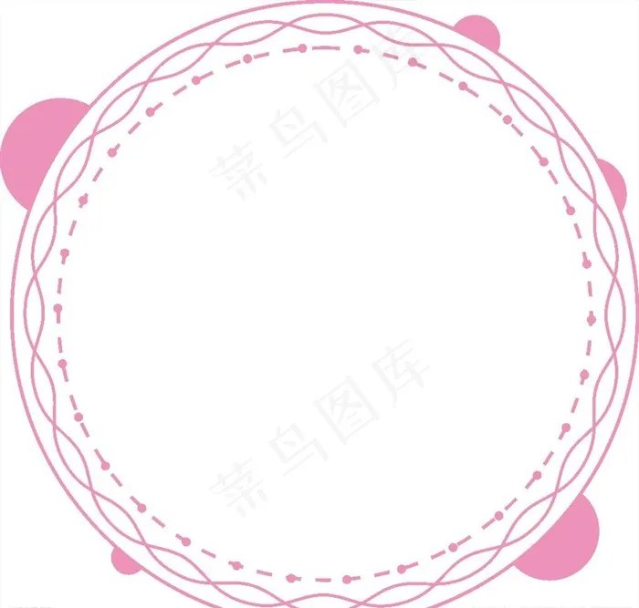 粉色边框星球圆形图片cdr矢量模版下载