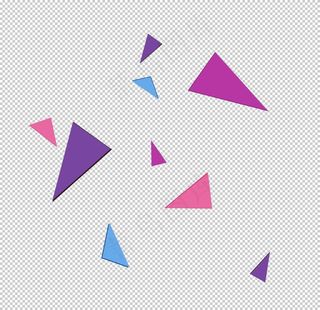 几何三角形飘散免抠素材图片
