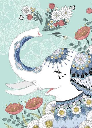 北欧卡通动物装饰画图片