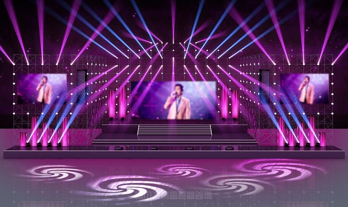 户外演唱会舞美设计效果图图片(4000X2500(DPI:72))psd模版下载