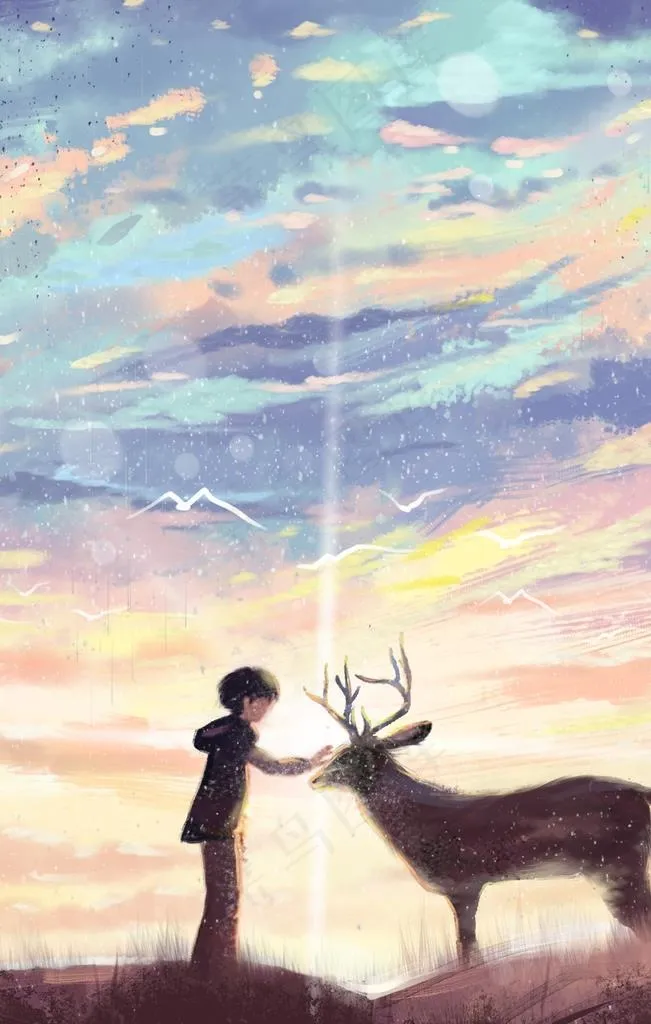 插画卡通墙贴墙画壁画背景素材图片(2268X3402(DPI:72))psd模版下载