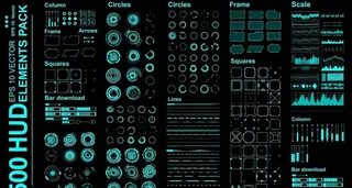 科幻风格网页小元素图片