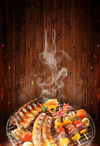 烧烤背景图片