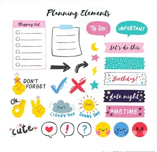 手绘卡通装饰元素图片