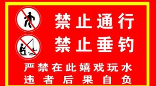 禁止通行 禁止垂钓图片