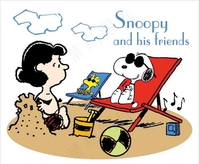 史努比日光浴图片