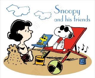 史努比日光浴图片