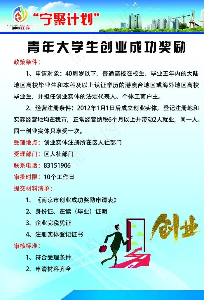 创业政策图片psd模版下载