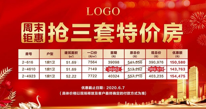 地产红色特价房图片