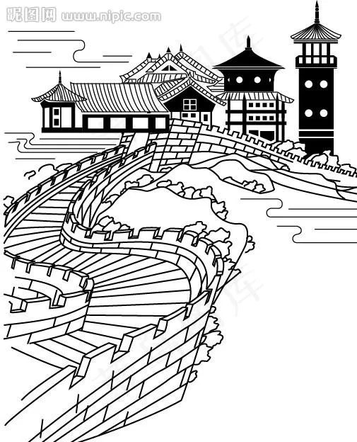 蓬莱阁图片ai矢量模版下载