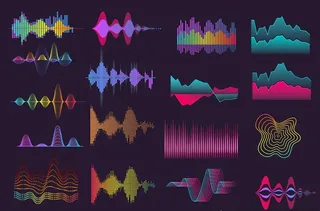 音波曲线背景图片