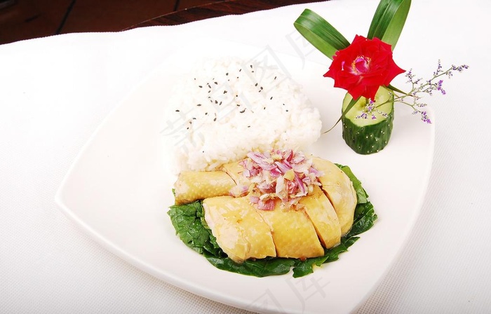 沙姜葱油鸡饭图片