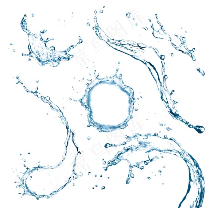 水珠水浪素材图片