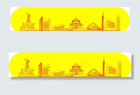 城市线条图剪影图片