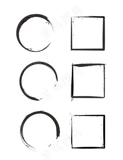 中国风墨迹水墨边框素材图片