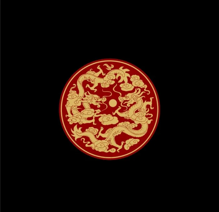 团龙 二龙戏珠 中国传统纹样图片cdr矢量模版下载