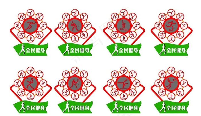 全民健身运动雕塑图片(6614X4016(DPI:300))psd模版下载