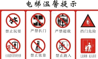 电梯温馨提示图片