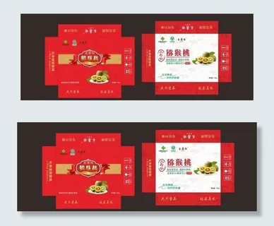 猕猴桃红色礼盒图片