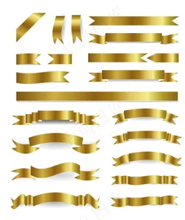 金色彩带图片 金色彩带图片