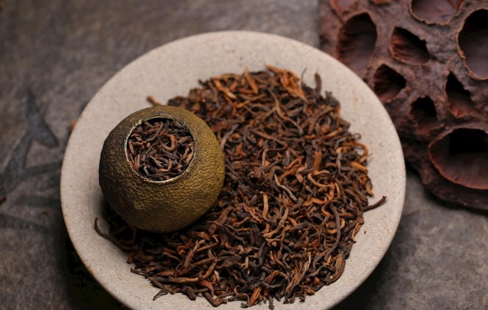 青柑普洱茶图片
