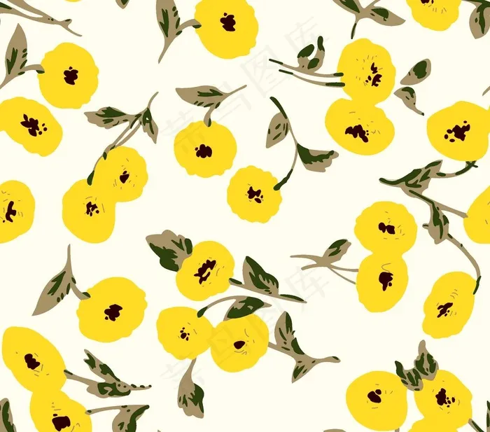 手绘小碎花图片