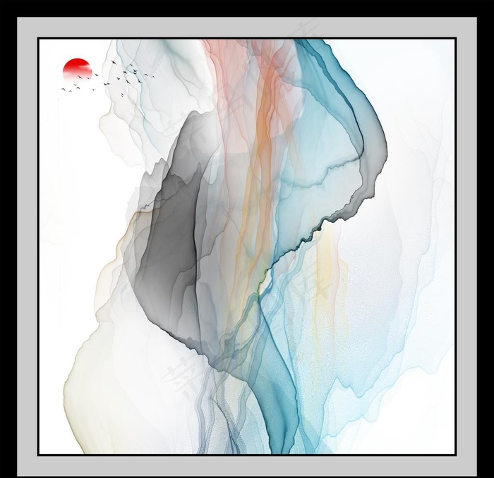 奢华 装饰线条画 TIF分层图片