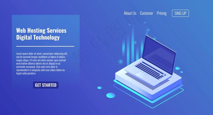 开放式笔记本电脑网络托管服务图片