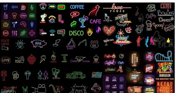 霓虹灯素材图片