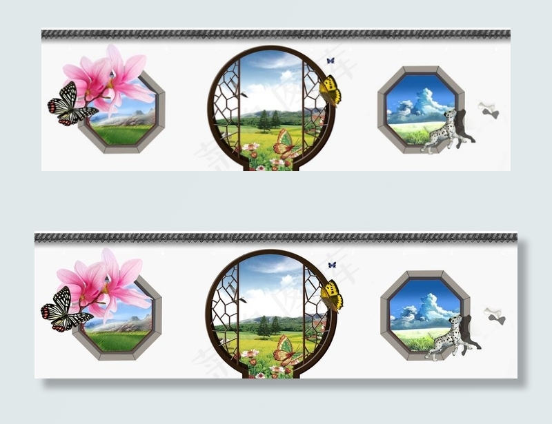 新农村 墙绘 彩绘  3D图片