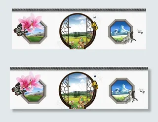 新农村 墙绘 彩绘  3D图片