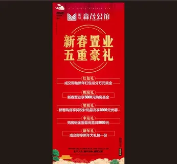 房地产新春展架图片