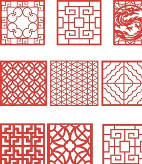 方形雕花窗花图片