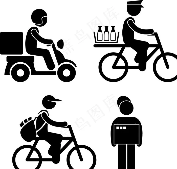 快递眼 送餐员图片cdr矢量模版下载