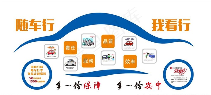 保险理赔文化墙图片cdr矢量模版下载