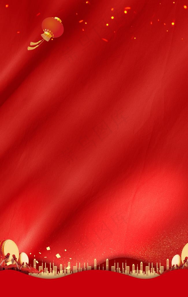 红色背景图片(3543X5315(DPI:150))psd模版下载