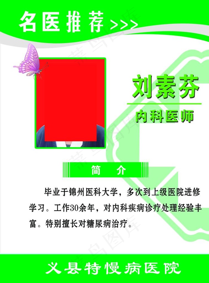 医生简介图片psd模版下载